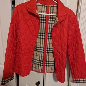 Burberry Red Quilted Puffers